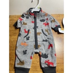 Carter's Baby Cotton French Terry Pajama Animal Print